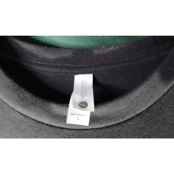 Next Level Apparel Black Tee "In My Defense, I was Left Unsupervised" Size Large - Picture 5 of 5